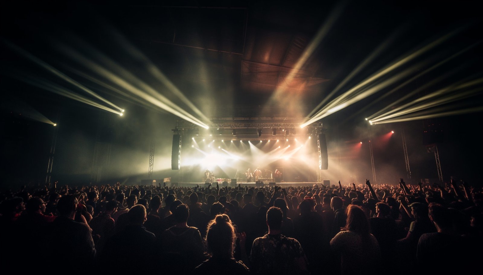 Stadium concert — stage and lighting rig